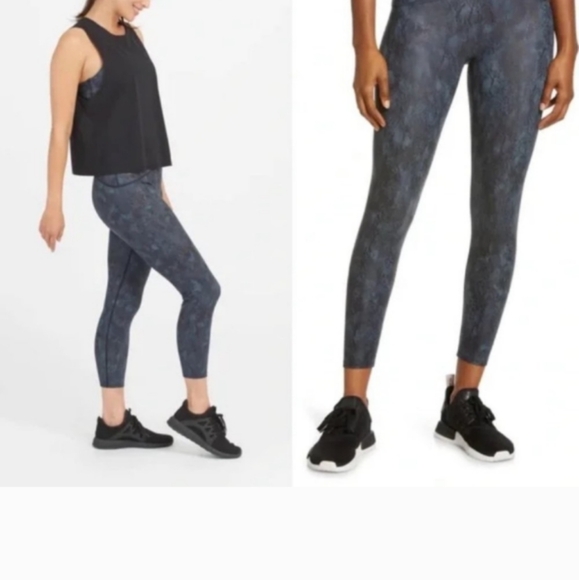 🆕 SPANX Booty Boost Active 7/8 Leggings Navy Reptile, Size M, NWT - Picture 15 of 15
